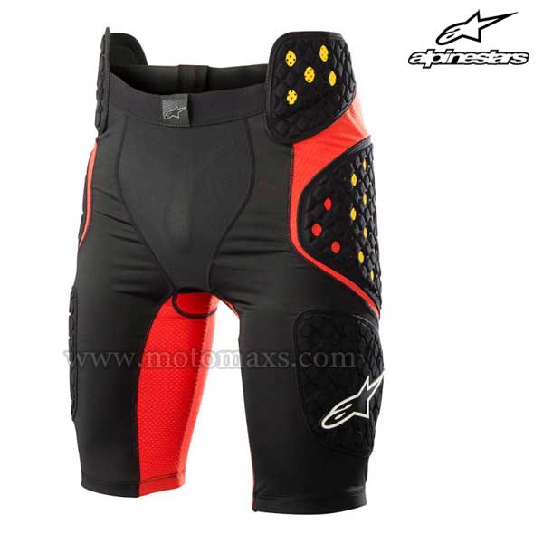 Pantalón Protector Alpinestars "Sequence Pro" Negro-Rojo.