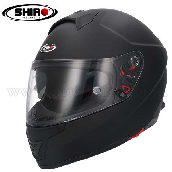 Casco Shiro Fiber SH-351 "Monocolor" Negro Mate.