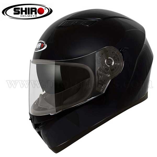 Casco Shiro SH-600 "Monocolor" Negro Brillo.
