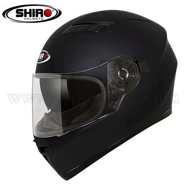 Casco Shiro SH-600 "Monocolor" Negro Mate.