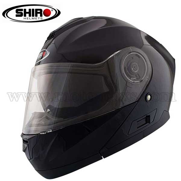Casco Shiro SH-507 "Monocolor" Negro Brillo.