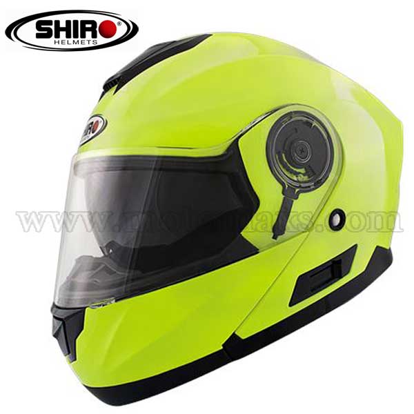 Casco Shiro SH-507 "Monocolor" Amarillo Fluor.