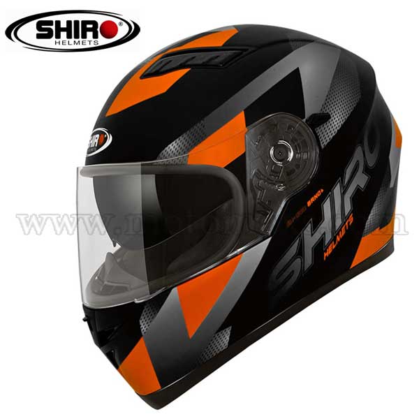 Casco Shiro SH-600 "Brno" Naranja Mate.