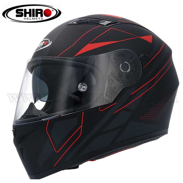 Casco Shiro SH-600 "Elite" Rojo Mate.