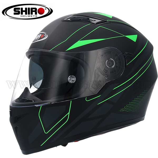 Casco Shiro SH-600 "Elite" Verde Mate.