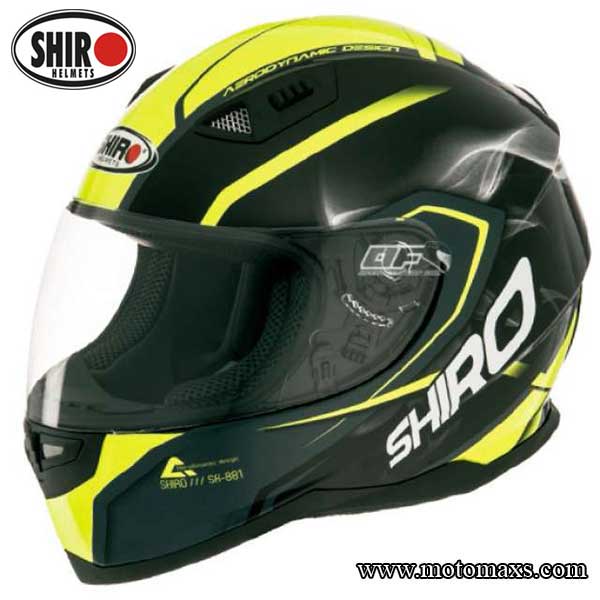 Casco Shiro SH-881 "Motegi" Amarillo Fluor.