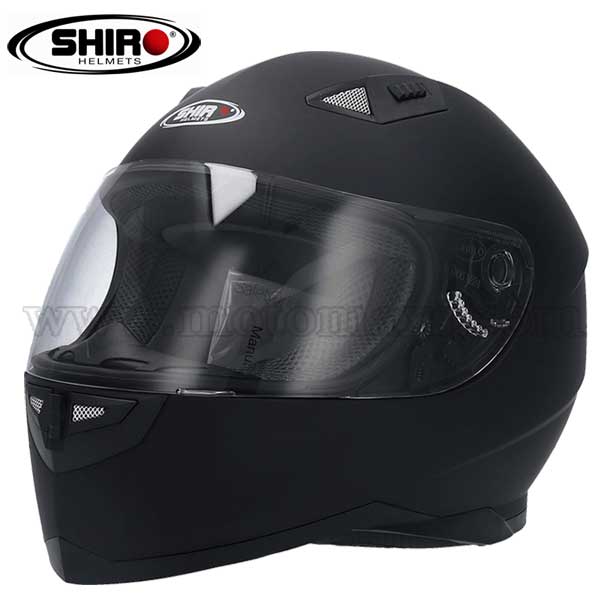 Casco Shiro SH-881 "Monocolor" Negro Mate.
