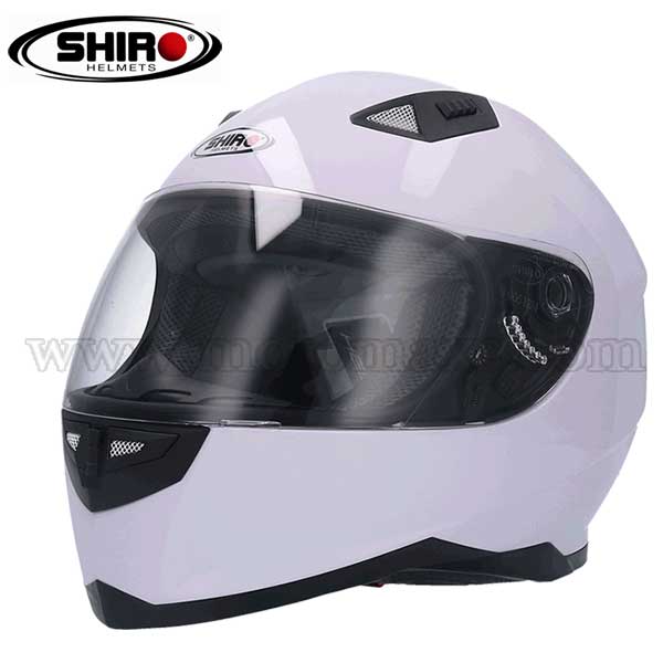 Casco Shiro SH-881 "Monocolor" Blanco.