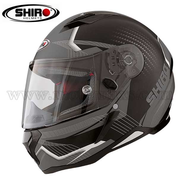 Casco Shiro SH-890 "Losail" Negro Mate-Gris.