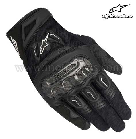 Guantes Alpinestars "SMX-2 Air Carbon V2" Negros.