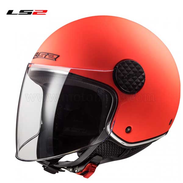 Casco Jet LS2 Sphere Lux OF558 "Solid" Naranja Fluo Mate.