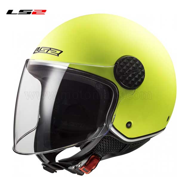 Casco Jet LS2 Sphere Lux OF558 "Solid" Amarillo Fluo Mate.