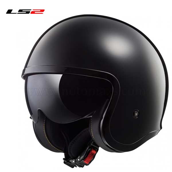 Casco Jet LS2 Spitfire OF599 "Solid" Negro.
