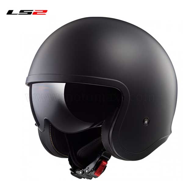 Casco Jet LS2 Spitfire OF599 "Solid" Negro Mate.