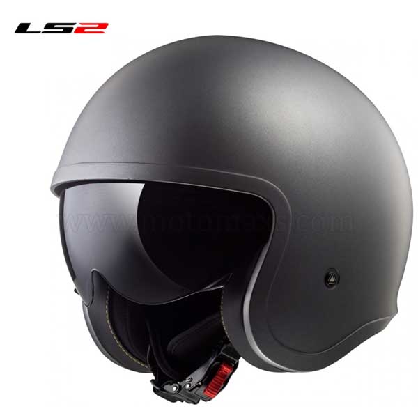 Casco Jet LS2 Spitfire OF599 "Solid" Titanio Mate.