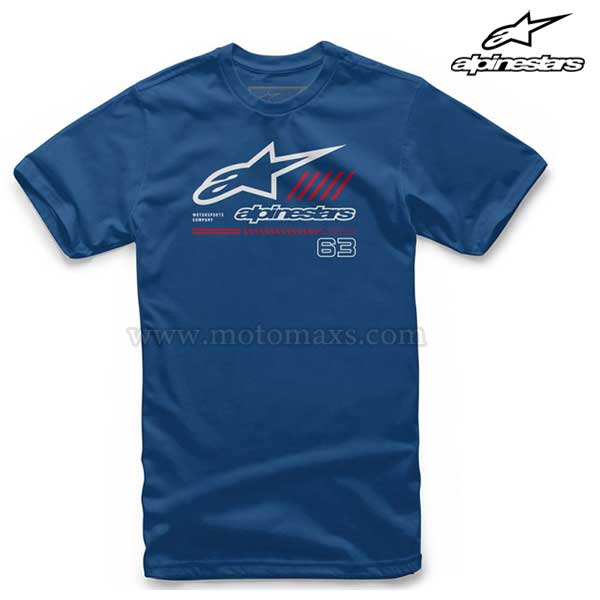 Camiseta Alpinestars "Strat" Azul Oscura.