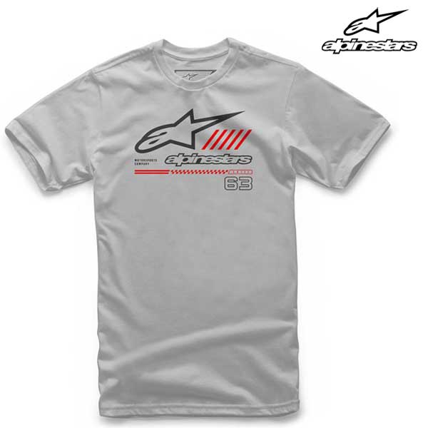 Camiseta Alpinestars "Strat" Plateada.
