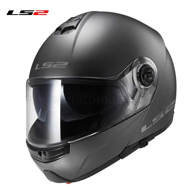 Casco LS2 Strobe FF325 "Solid" Titanio Mate.
