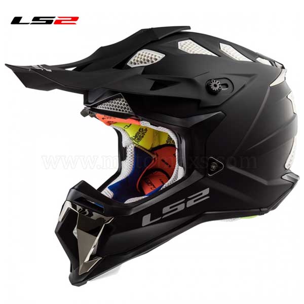 Casco Cross LS2 Subverter MX470 "Solid" Negro Mate.