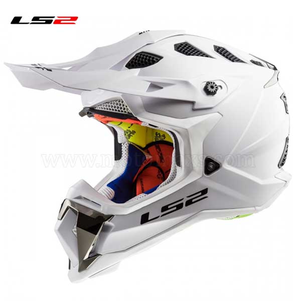 Casco Cross LS2 Subverter MX470 "Solid" Blanco.
