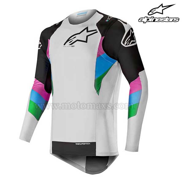 Camiseta Alpinestars "Supertech" Gris-Negra.