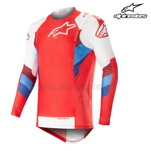 Camiseta Alpinestars "Supertech" Roja-Blanca.