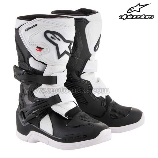 Botas Alpinestars Infantil "Tech 3S Kids" Negras-Blancas.