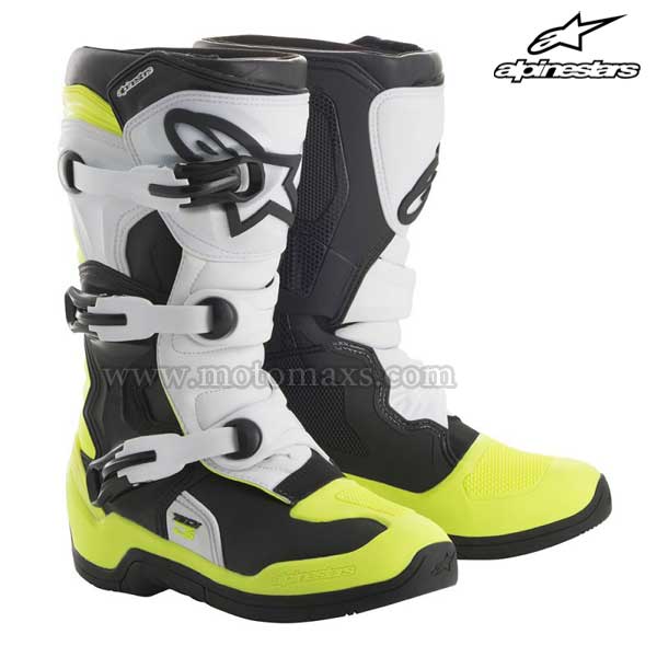 Botas Alpinestars Infantil "Tech 3S" Negras-Blancas-AM FL.