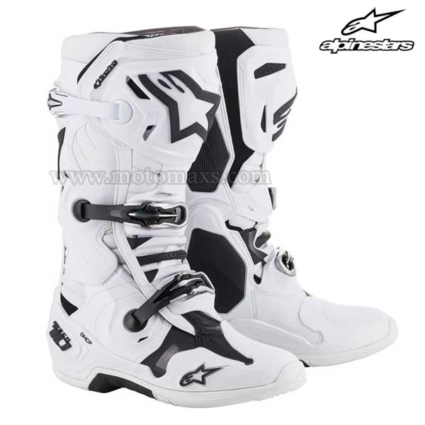 Botas Alpinestars "Tech 10" Blancas.