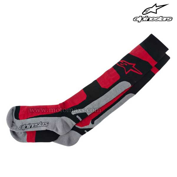 Calcetines Alpinestars "Coolmax Tech" Rojos-Negros-Grises.