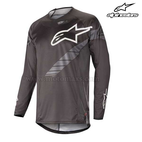 Camiseta Alpinestars "Techstar Graphite" Negra-Antracita.