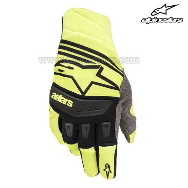 Guantes Cross Alpinestars "Techstar" Amarillos FL-Negros.