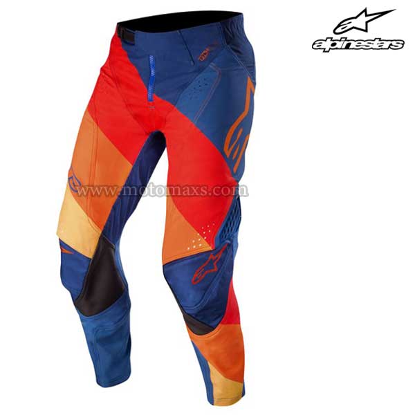 Pantalón Alpinestars "Techstar Venom" Azul OS-Rojo-Naranja.