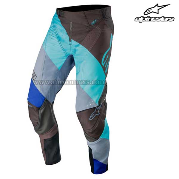 Pantalón Alpinestars "Techstar Venom" Negro-Turquesa-Azul.