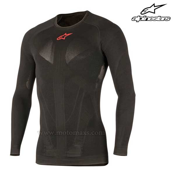 Camiseta Térmica Alpinestars "Tech Top" Negra-Roja.