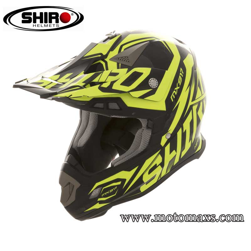 Casco Cross SHIRO MX-917 THUNDER Amarillo