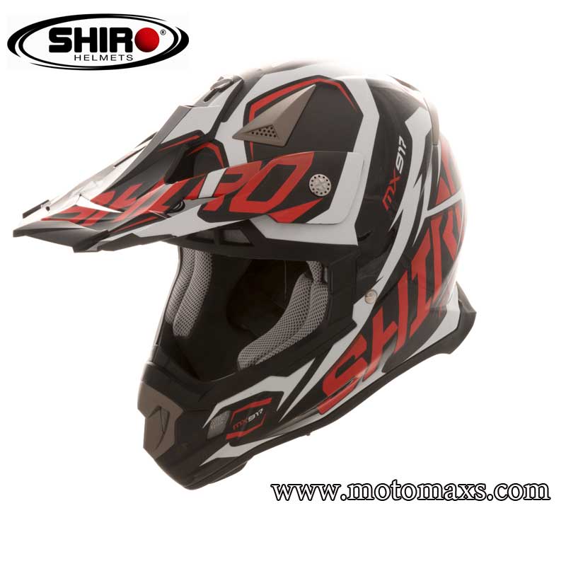 Casco Cross SHIRO MX-917 THUNDER Rojo