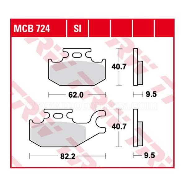 Pastilla Freno TRW MCB724 Orgánica