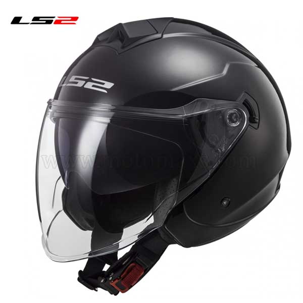 Casco Jet LS2 Twister II OF573 "Solid" Negro.