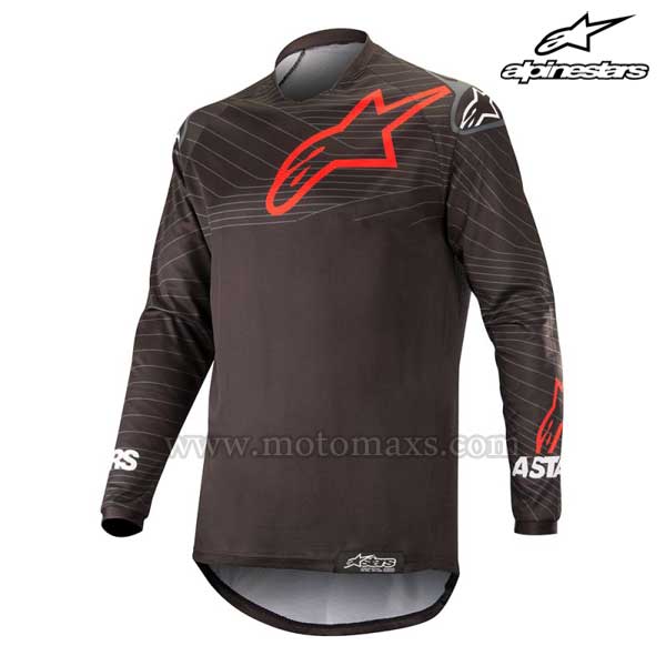 Camiseta Alpinestars "Venture R" Negra-Roja.