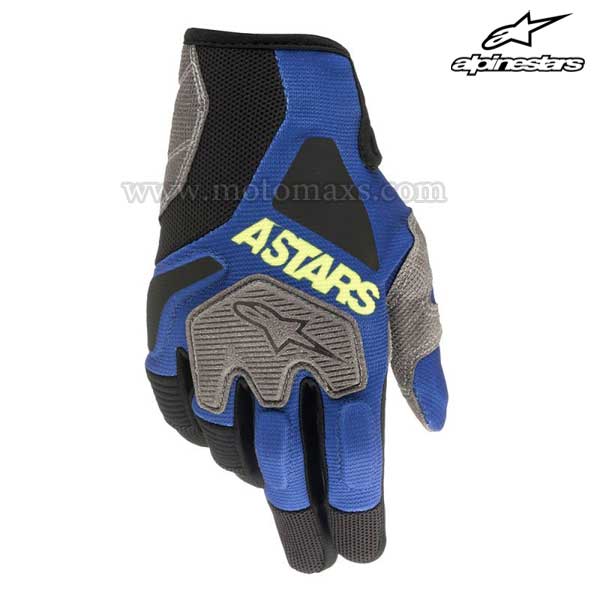 Guantes Cross Alpinestars "Venture R" Azules-Amarillos FL.