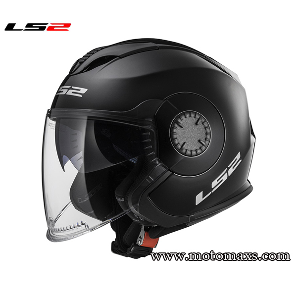 Casco Jet LS2 Verso OF570 "Solid" Negro.