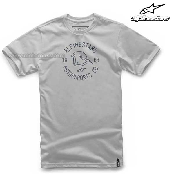 Camiseta Alpinestars "Winged" Plateada.