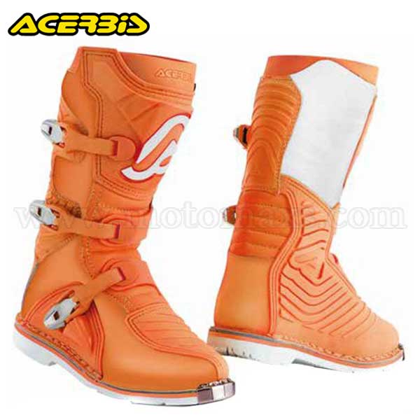 Botas Cross Acerbis Infantil "X-Kid" Naranjas.