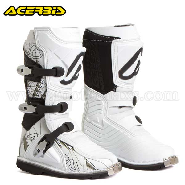 Botas Cross Acerbis Infantil "X-Kid" Blancas-Negras.