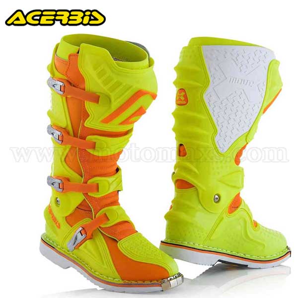 Botas Cross Acerbis "X-Move 2.0" Amarillas Fluo-Naranjas Fluo.