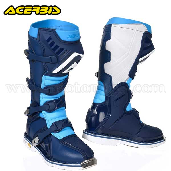 Botas Cross Acerbis "X-Pro V" Azules-Azules Claras.
