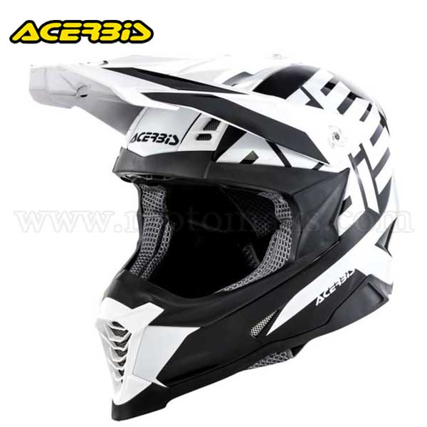 Casco Cross Acerbis "X-Racer Vtr" Blanco-Negro.