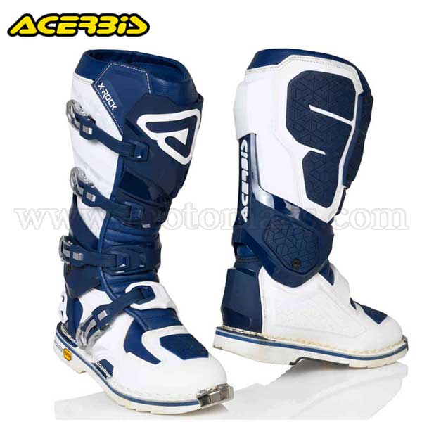 Botas Cross Acerbis "X-Rock" Azules-Blancas.