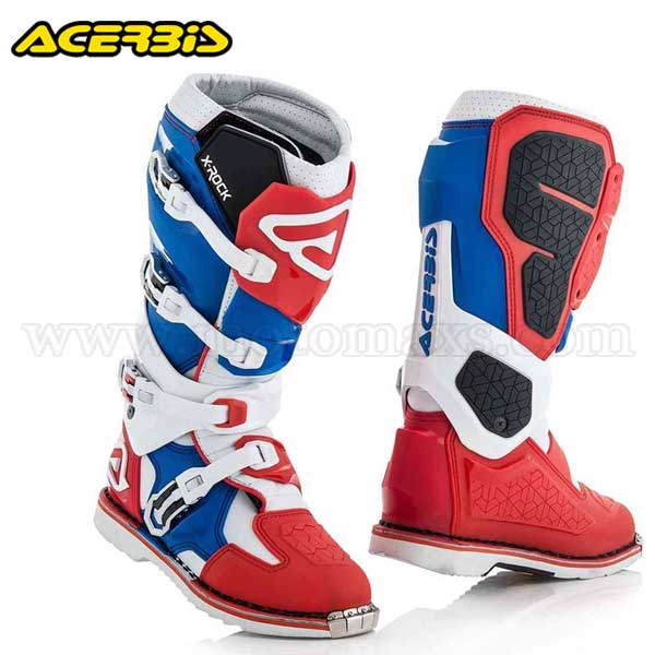 Botas Cross Acerbis "X-Rock" Rojas-Azules.